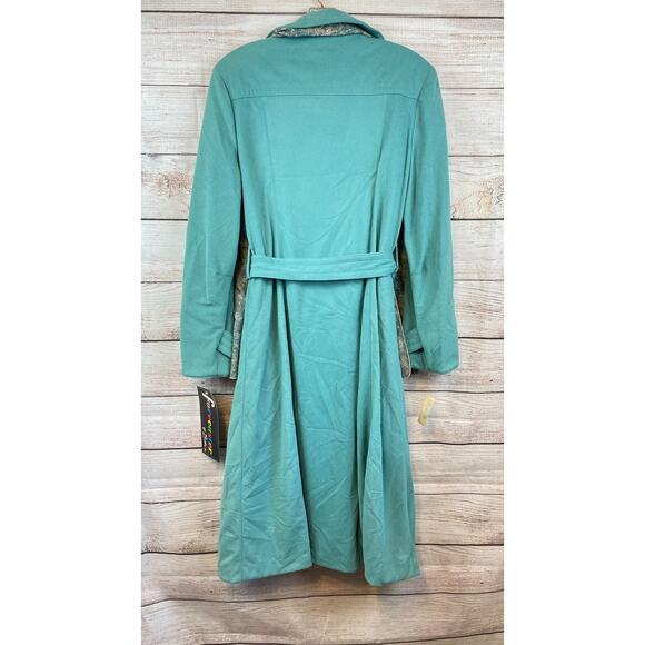 Vintage 1960s Forecaster of Boston Trench Rain Coat Size 13/14 Blue Scarf - Picture 9 of 14